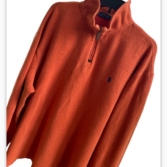 Polo Ralph Lauren Men’s Rustic Orange Pullover Sweater- Size XXLarge Pre-Owned - Picture 2 of 6